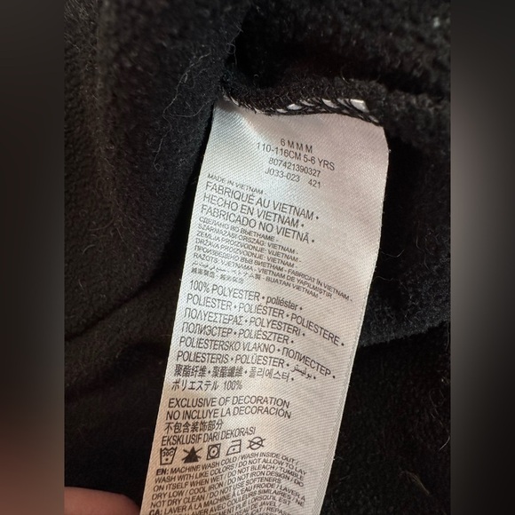 Girls Black Cheetah Nike Dri-Fit Hooded Sweatshirt Sz 6 Med - Picture 5 of 5